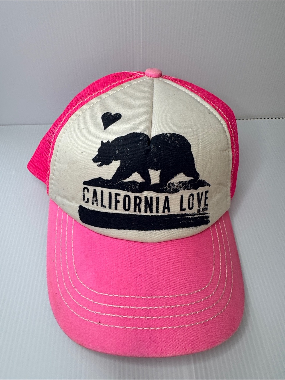 Billabong Pink and Cream "California Love" Trucker Hat